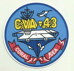 2 PEGATINAS USS CORAL SEA CVA-43 MARINA DE EE. UU. Guerra PORTAAVIONES MARINERO SOLDADO EE. UU. - Imagen 1 de 2