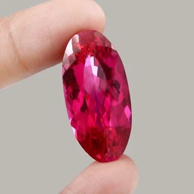 33x16 MM - AAA Nice Quality Natural Flawless Burma Ruby Loose Oval Gemstone Cut - Image 1 of 4