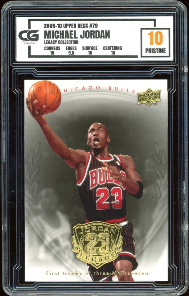 2009 Upper Deck Legacy Collection GOLD #79 Michael Jordan GRADED CG 10 PRISTINE - Image 1 of 2
