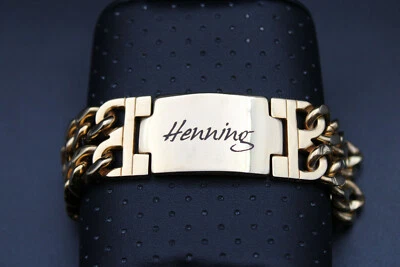 Firetti ID Armband mehrreihig mit Gravur Henning Unisexarmband Edelstahlarmband - Bild 1 von 2
