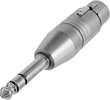 Neutrik 3 Pin XLR Female to 6.35mm Stereo Jack Plug Adaptor NA3FP