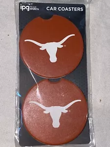TEXAS Longhorns UT University Austin Collegiate Car Coasters set di 2 - Foto 1 di 4