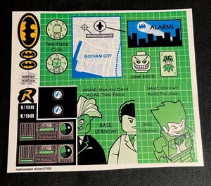 New Lego 7783 Batcave Mr. Freeze Replacement Sticker Pack - Reputable Seller! - Picture 1 of 10