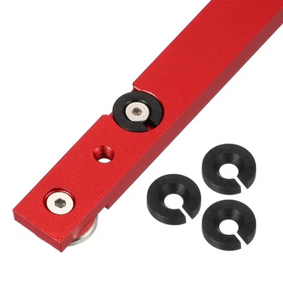 Binario a t in alluminio (11,8 pollici, M6, rosso) con fori di montaggio preforati - Immagine 1 di 4