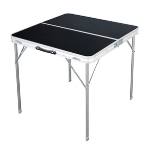 XL Alu Klapptisch Campingtisch Beistelltisch Gartentisch schwarz 80x80x70cm - Bild 1 von 2