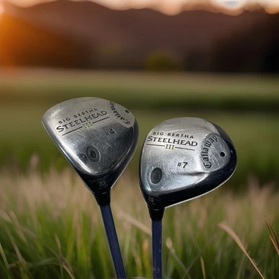 Callaway Ladies Big Bertha Steelhead III 4 & 7 Wood Set Graphite Shafts UPC218 - Image 1 of 4