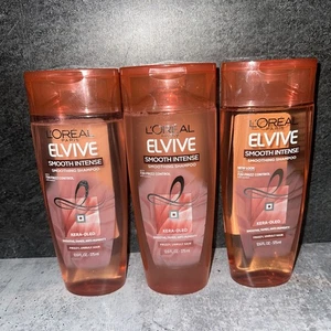3 Lot L’oreal Elvive Smooth Intense Shampoo Frizz Control Kera-Oleo Loreal - Picture 1 of 1