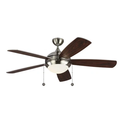 Discus Classic 52" Indoor Ceiling Fan in Brushed Steel - Image 1 of 4