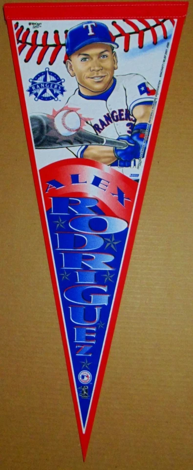 BANDERÍN REPRODUCTOR TEXAS RANGERS ALEX RODRIGUEZ MLB (12 por 30 pulgadas) POR WINCRAFT Foto 1 de 1