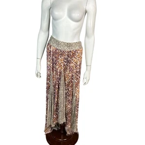 Maxi Falda Free People Boho Mediana Patchwork Boho Cintura Caída - Imagen 1 de 10