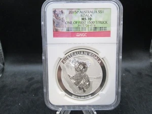 2015 P Australia Koala .999 Fine Silver 1oz. Dollar NGC MS 70 - Picture 1 of 4
