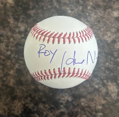 Hideo Nomo Signed Autographed Baseball “ROY” Insc Los Angeles Dodgers PSA/DNA - Image 1 of 4