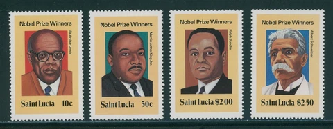 St. Lucia Scott #526-529 MNH Nobel Prize Winners CV$2+ 395978 Cover