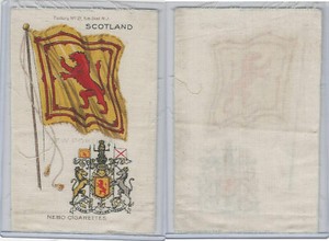 S35 American Tobacco Silk, Flags & Arms, 1910, Scotland (3 X 5 in)