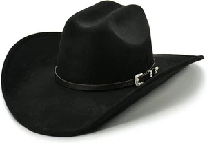 Cowboy Hat for Women and Men with Shapeable Wide Large-X-Large, Raven Black  - Picture 1 of 7