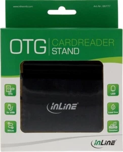 Soporte Docking InLine OTG con lector de tarjetas y concentrador USB negro - Imagen 1 de 3