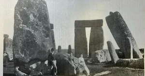 1900 Stonehenge South Central England Salisbury llano ilustrado - Imagen 1 de 6