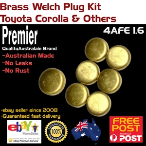 Brass Welch Plug Kit Brass Expansion Welsh Plugs Fits Toyota 4AFE 1.6 4A-FE - Picture 1 of 4