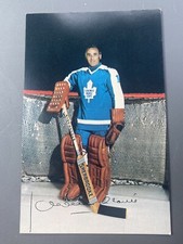 JACQUES PLANTE Original 1970’s Vintage Toronto Maple Leafs NHL Postcard NMINT 🏒
