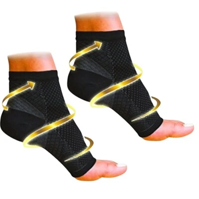 2X Foot Angel Anti-Fatigue Plantar Fasciitis Compression Foot Sleeve Size L/XL - Image 1 of 3