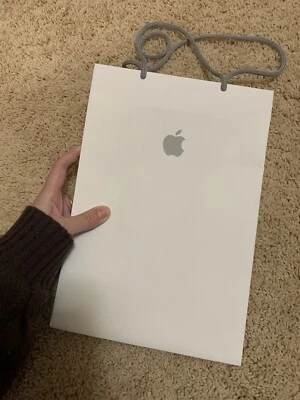 Bolso de Mano Vacío Apple Blanco Gris Papel Mate Resistente Regalo Compras Foto 1 de 4