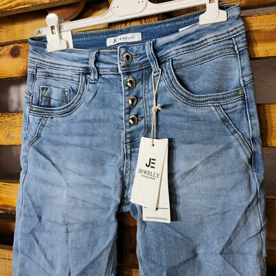 JEWELLY BAGGY JEANS BLUE GR.XS-XL TOP COOLE OPTIK STYLED  JW  TOP AKTUELL NEW - Bild 1 von 4