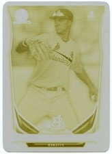 2014 Bowman Chrome Mini Yellow Printing Plate 1/1 Jack Flaherty RC Rookie Card