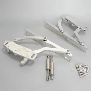 KIT de bisagras de campana pulidas de construcción de aluminio para modelo Camaro plateado 1970-1981 - Imagen 1 de 9