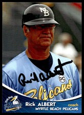 2009 Grandstand Myrtle Beach Pelicans Rick Albert Autograph Baseball Card
