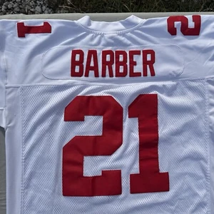 New York Giants Tiki Barber Jersey Mens 54 White Reebok NFL Football Y2k 2000s - Picture 1 of 13