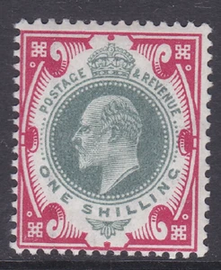 sg257 1/- m45(1) Stumpfgrün + Carmine De La Rue UNMONTIERT POSTFRISCH - Bild 1 von 1