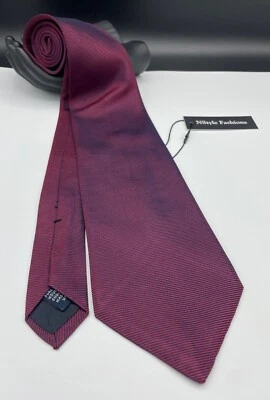 Галстук мужской Brooks Brothers MAKERS из чистого шелка ~ красный ~ горизонтальная полоса ~ сделано в США! - Изображение 1 из 4