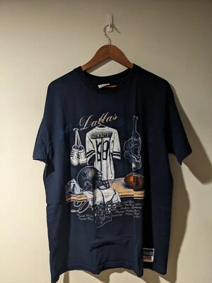 Camiseta deportiva de fútbol americano azul X-grande vintage de los 90 Dallas Cowboys NFL Foto 1 de 4