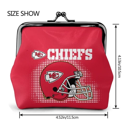 Kansas City Chiefs Leather Coin Purse Change Purse Helmet Style Ladies Wallet Cover