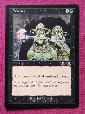 Magic The Gathering EXODUS NAUSEA black card MTG - Image 1 of 2