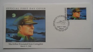 WORLD FDC : MARSHALL ISLANDS 1992 MACARTHUR EVACUATED FROM CORREGIDOR OFFI FDC - Picture 1 of 2