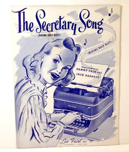 Vintage The Secretary Song Noten Sammy Fain Jack Barnett 1947 - Bild 1 von 4
