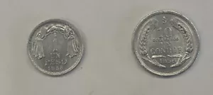 1958 1 Peso And 10 Pesos Chile - Picture 1 of 2