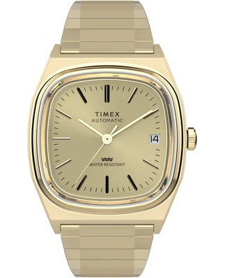 Timex Automatic 1983 E-Line переиздание 34 мм с золотистым расширительным ремешком TW2Y07200 - Изображение 1 из 4