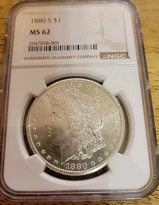 1880-S Morgan Silber Dollar MS 62 NGC - Bild 1 von 4