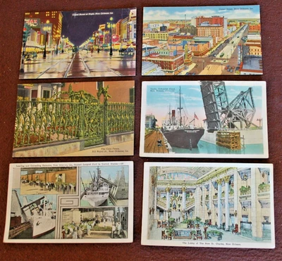 New Orleans Louisiana Vintage Lot of 15 Postcards - Canal St / Lace Work / Locks - Image 1 of 4