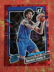 2023-24 Panini Donruss Dereck Lively II Red #233 RC Rookie Dallas Mavericks - Picture 1 of 2