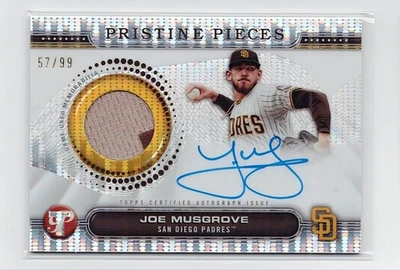 2024 Topps Pristine Pieces Joe Musgrove Auto Relic Patch #PPAR-JM Pristine /99  - Image 1 of 2