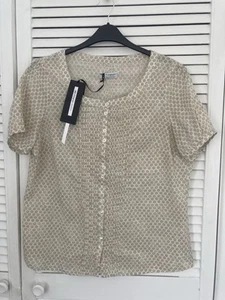 M&S New Fine Cotton Blouse, Beige Size 16 - Picture 1 of 11