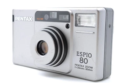 Pentax Espio 80 Zoom Silver 35mm Point & Shoot Film Camera [EXC+++++] From Japan - Image 1 of 4