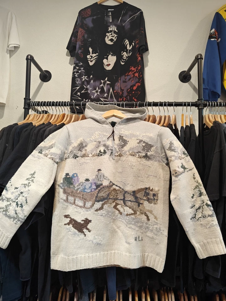 Sudadera con Capucha Polo Ralph Tejido a Mano Raro Exclusivo De Colección Talla Mediana Foto 1 de 4