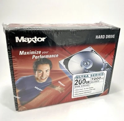 Maxtor DiamondMax Plus 200GB 7200RPM 8MB Cache Ultra ATA/133 HDD NIB Sealed - Image 1 of 4
