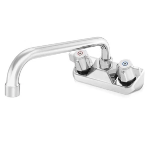 Commercial Kitchen Bar Sink Faucet 4" Center 10" Swing Spout Wall Mount, NSF - Picture 1 of 1