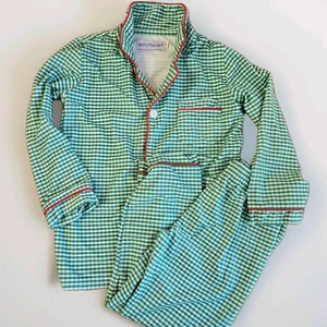 Only Little Once Christmas Holiday Pajama 2 Pc Set Green Gingham Size 4 NWOT - Picture 1 of 10