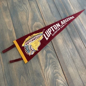 Raro pennant vintage 26" Lupton Arizona Indian Trading Post nativi americani (ST) - Foto 1 di 6